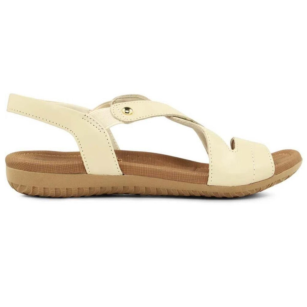 Sandália Rasteira Feminina Elástico Vanilla Usaflex R18041