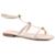 Sandalia Rasteira Feminina Ilha Bela Spike Aplique Tornozelo Ref: 4077 - Branco