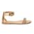 Sandália Rasteira Feminina Strass Fivela Verão Casual - Dourado