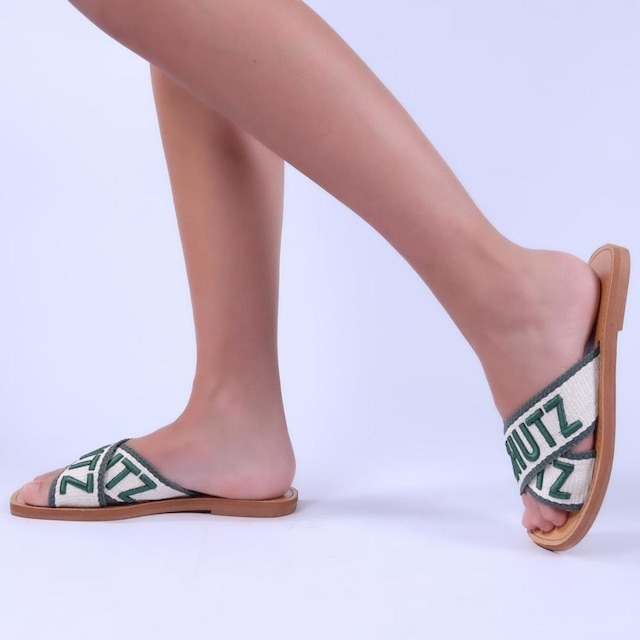 Sandália Rasteira Schutz Feminina S208890116 Verde