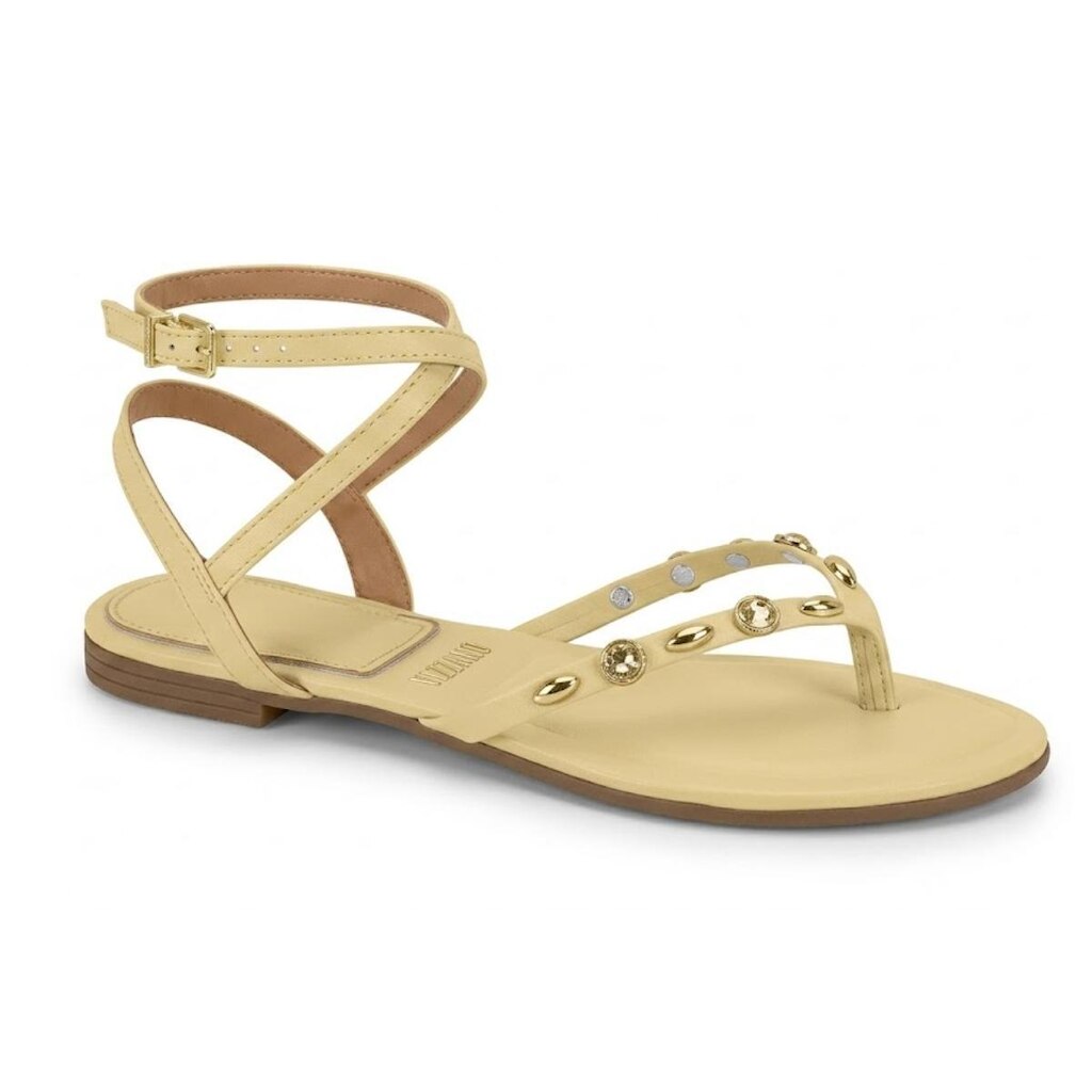 Sandália Rasteirinha Pedraria Casual Feminino Vizzano 6528.108 Amarela