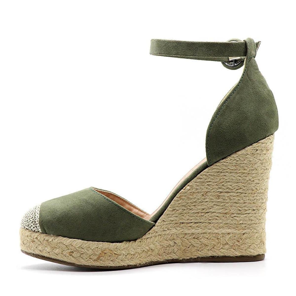 Sandália Royalz Espadrille Suede Anabela Serena Militar Feminina - Verde  Militar | Zattini