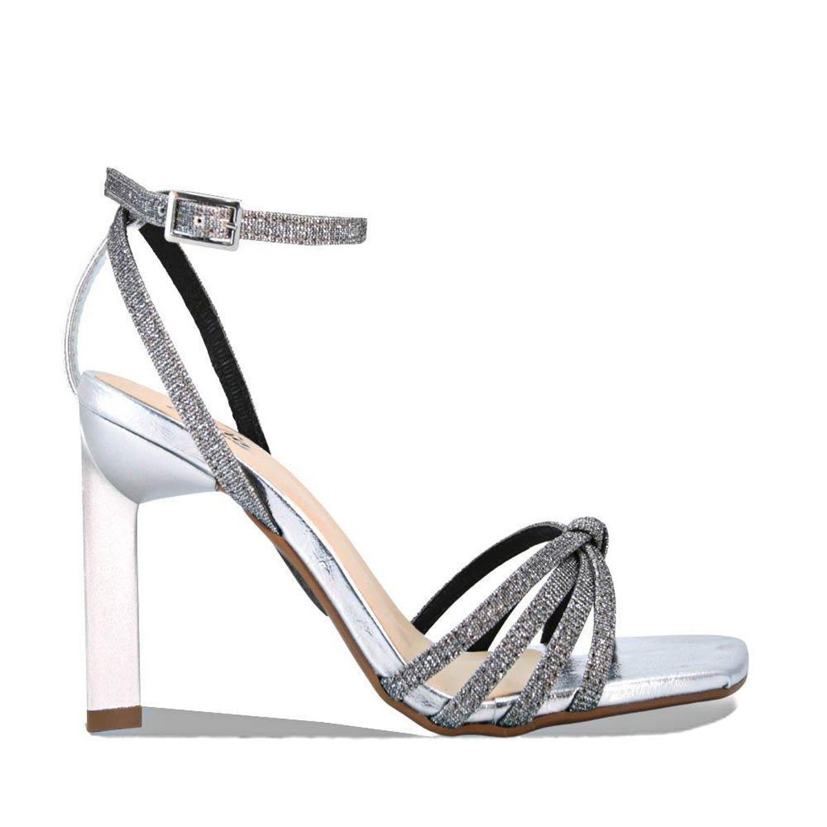 Sandalia Salto Alto Brilho Via Comfort T8614517 - Prata Menor preço em Sandalia Salto Alto Brilho Via Comfort T8614517 - Prata