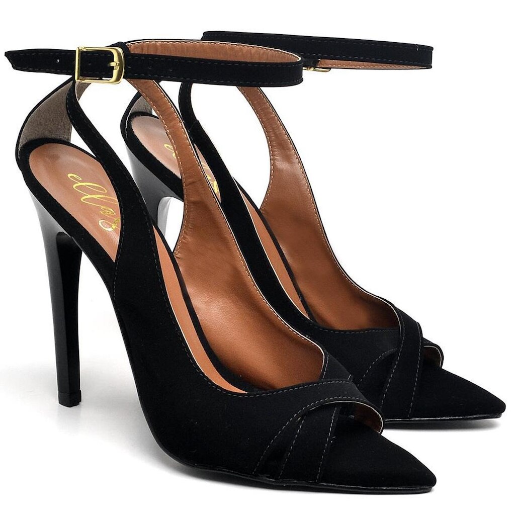 Sandália Salto Alto em Couro Ella's