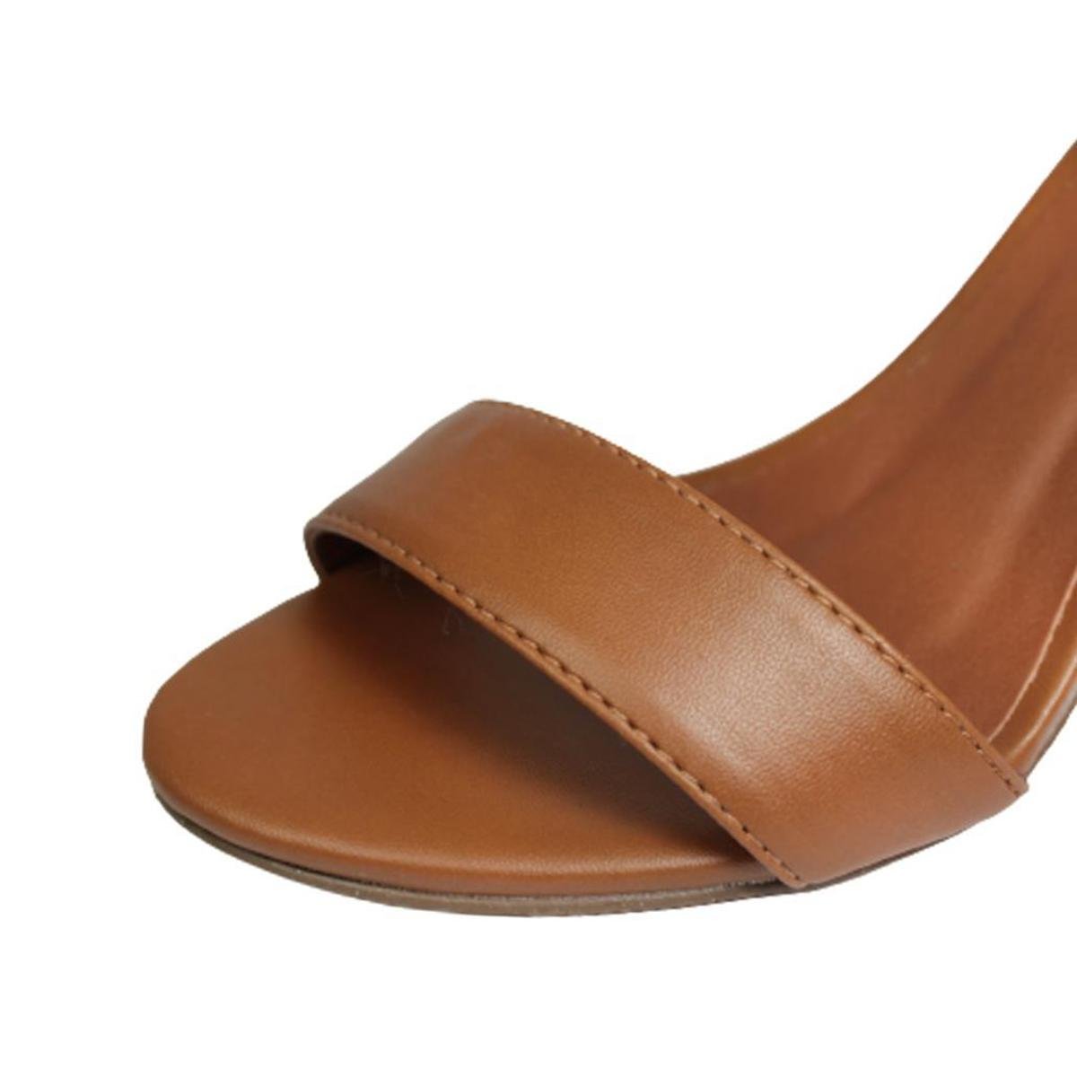 Sandália Salto Alto Grosso Luiza Sobreira Caramelo Zattini