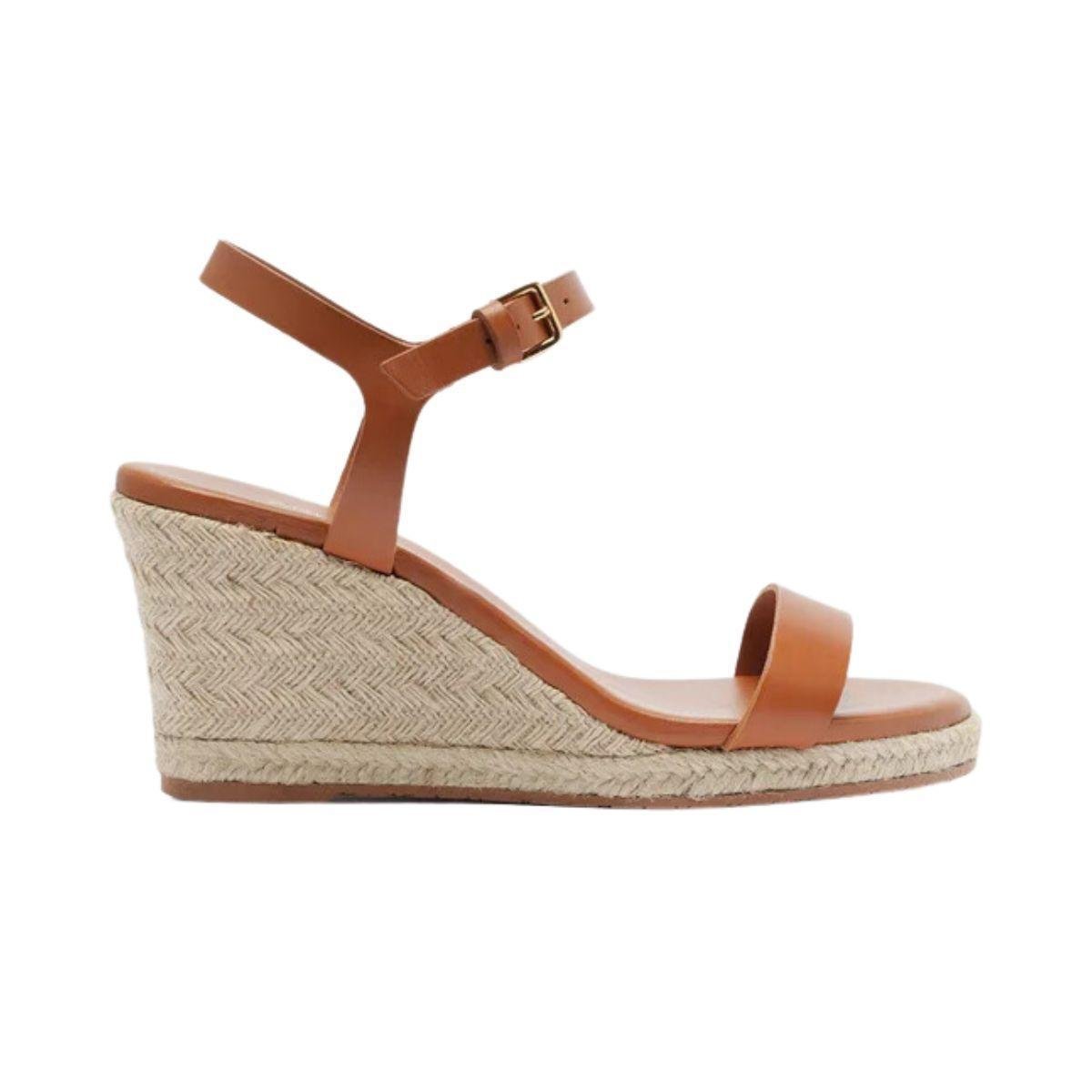 Sandália Salto Anabela Corda Couro Lançamento Arezzo Zattini