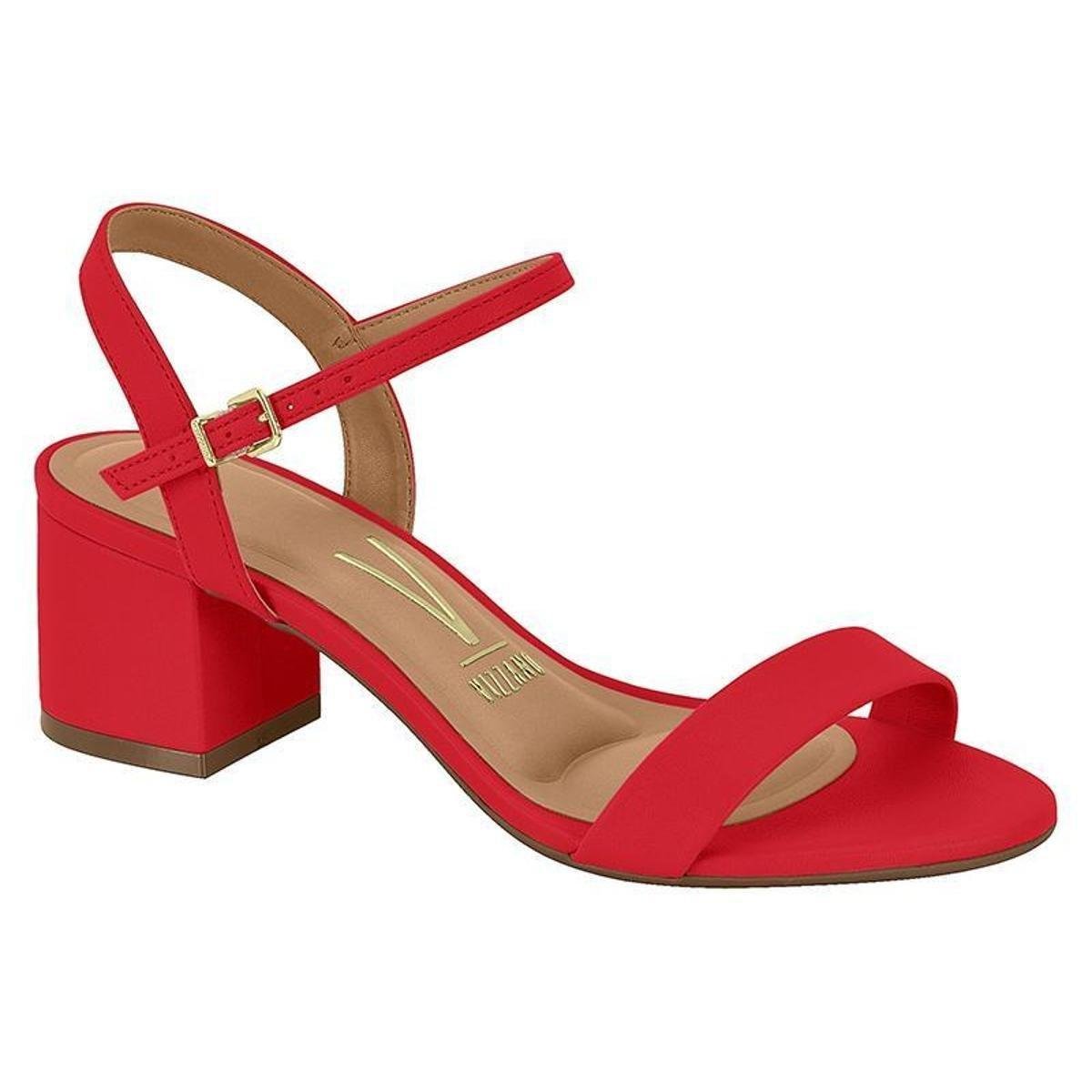 Sandalias Calcados Vizzano Vermelho Zattini