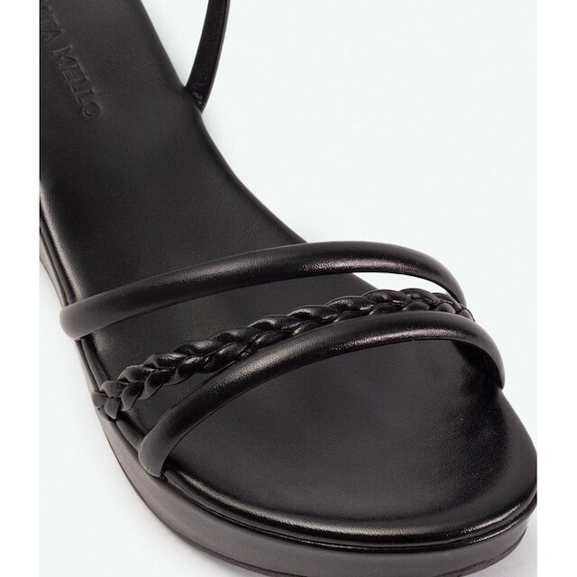Sandália salto bloco comfort preto Preto - 35
