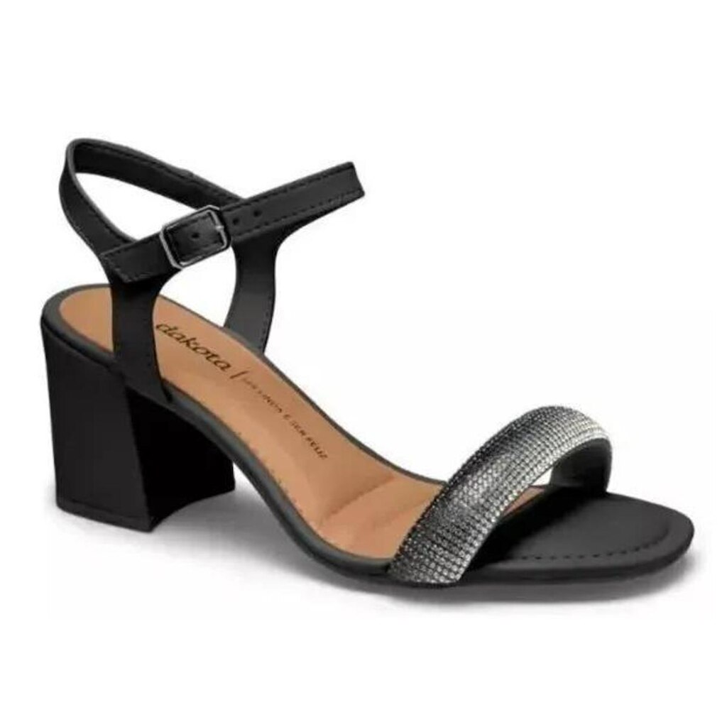 SANDALIA SALTO BLOCO DAKOTA PRETO Y6535