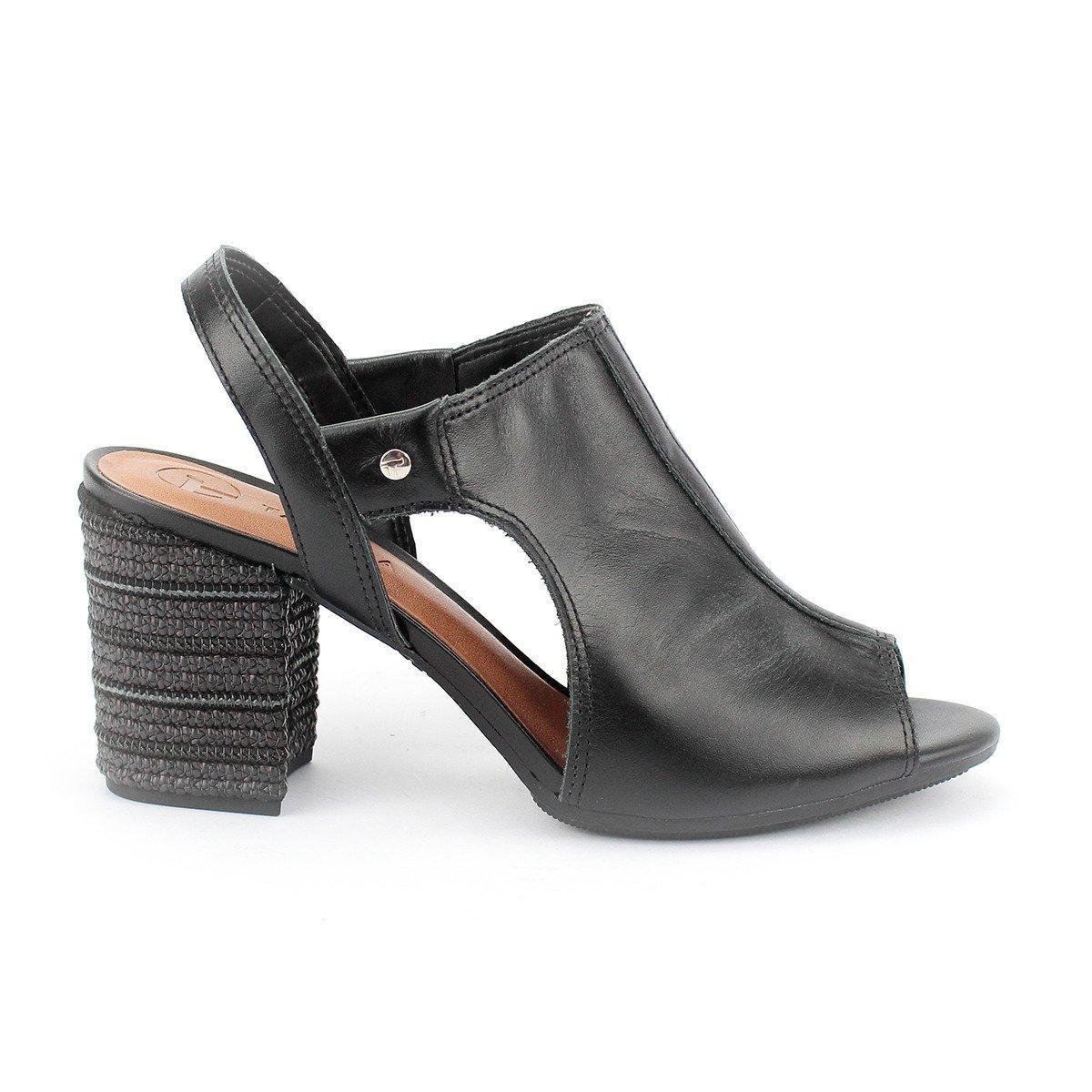 Sandália Salto Bloco Tanara - Preto Menor preço em Sandália Salto Bloco Tanara - Preto