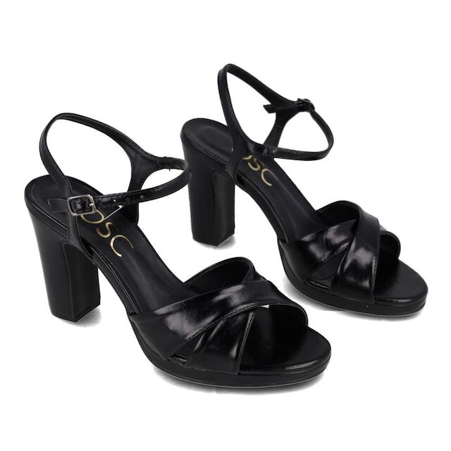 Sandália Salto Grosso OSC Peep Toe Feminina