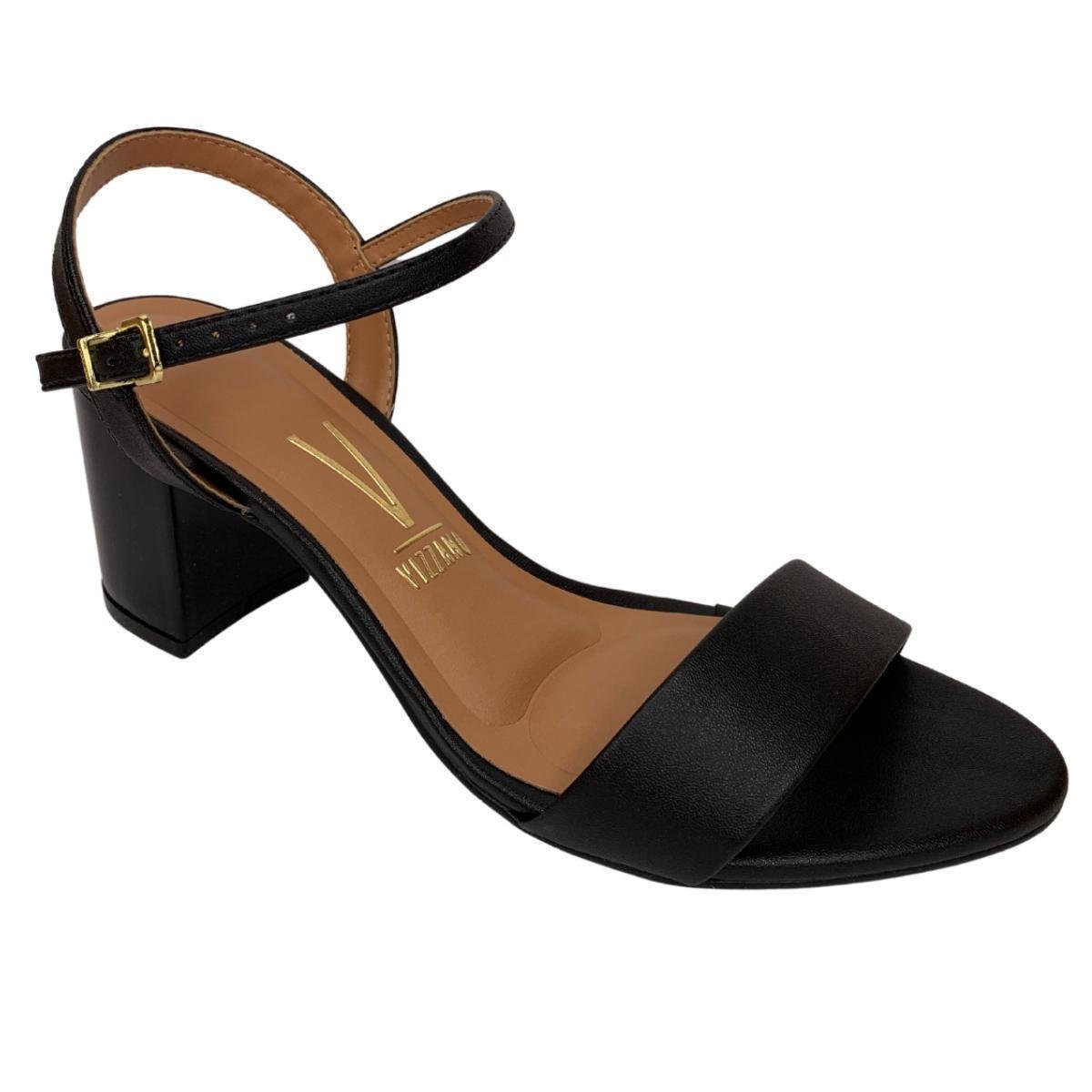 Sandália Feminina Salto Médio Vizzano - 62911124 PRETO 34 - GLAMI.com.br
