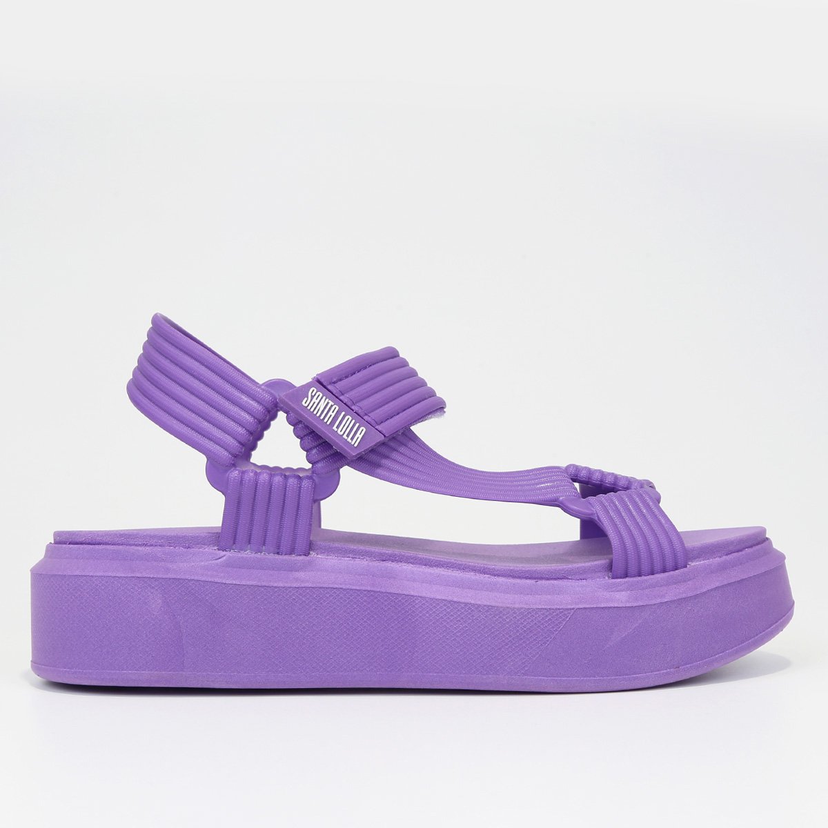 Sandália Santa Lolla Plataforma Feminina - Roxo Menor preço em Sandália Santa Lolla Plataforma Feminina - Roxo