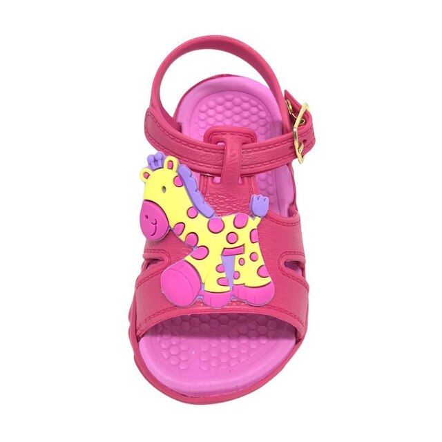 Sandália Sapatinho Bebe Girafa Infantil Menina Papete Injetada Confortável Macia Antiderrapante