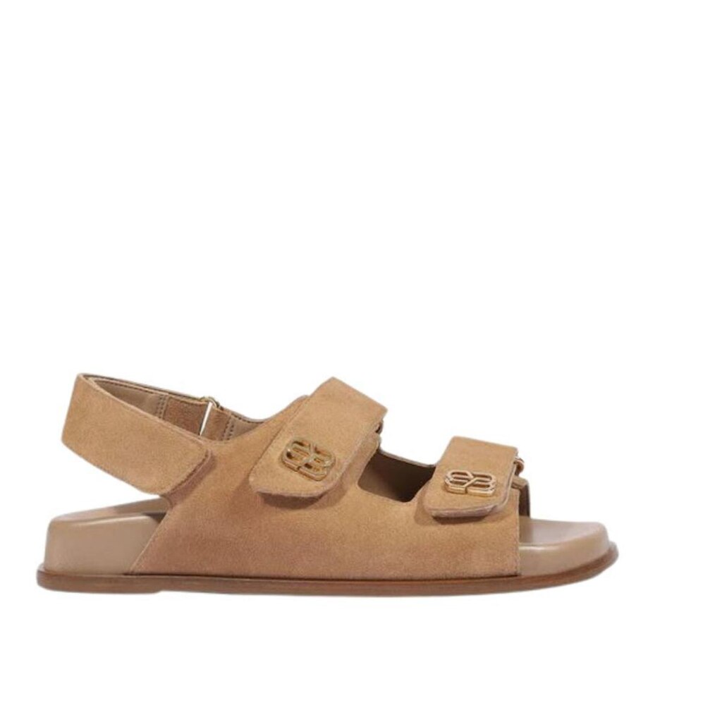 Sandália Schutz Feminina Couro Velcro Salto Bloco Baixo Bico Quadrado S227500007