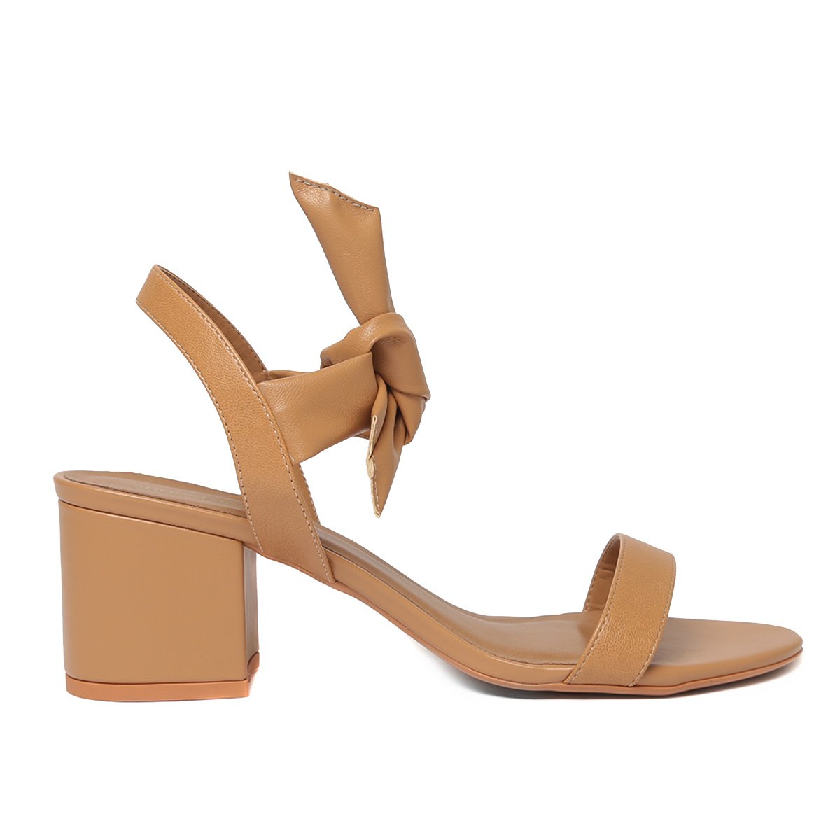 Sandália Shoestock For You Lace Salto Bloco Feminina - Nude Menor preço em Sandália Shoestock For You Lace Salto Bloco Feminina - Nude