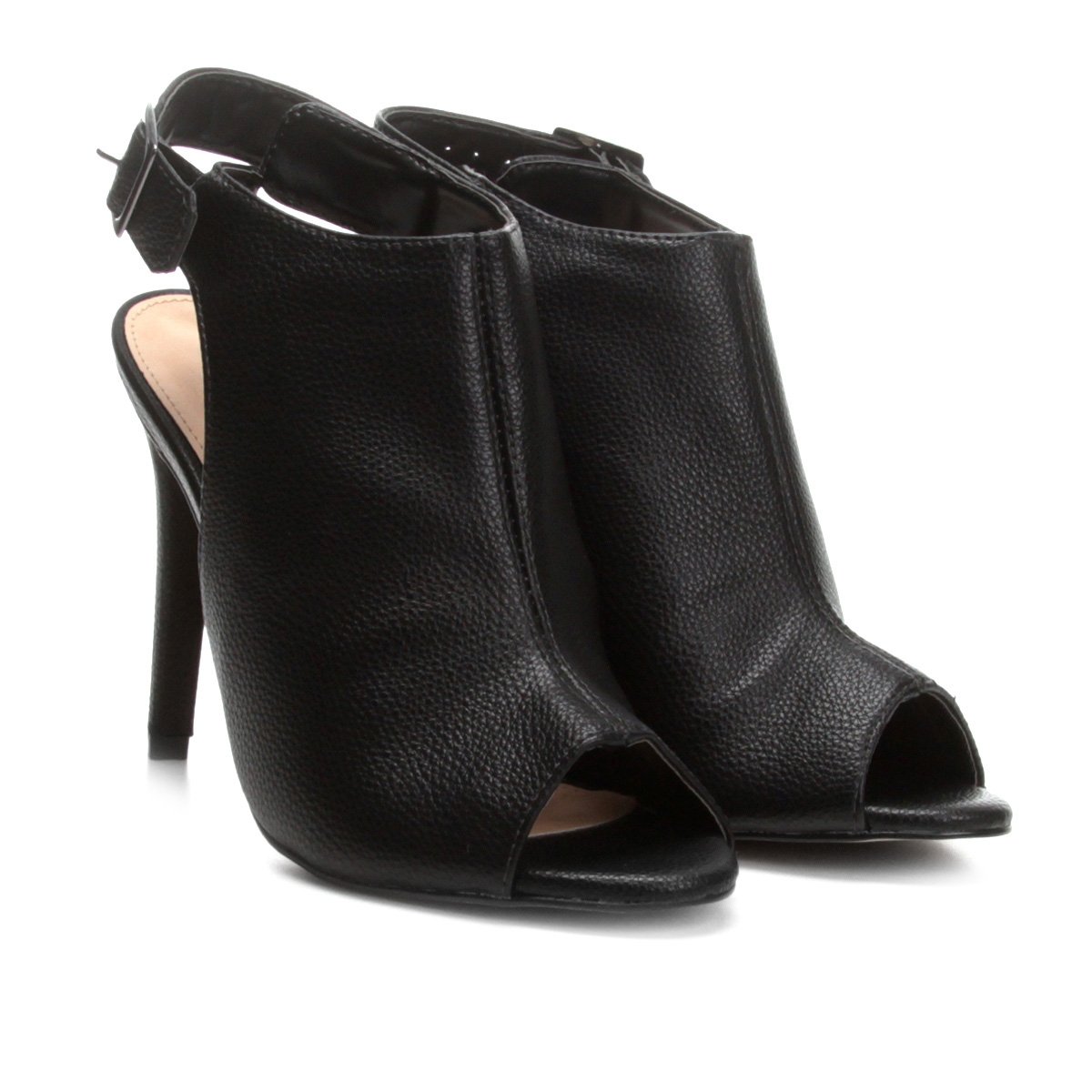Sandália Shoestock Salto Fino Fechada Feminina - Preto Menor preço em Sandália Shoestock Salto Fino Fechada Feminina - Preto