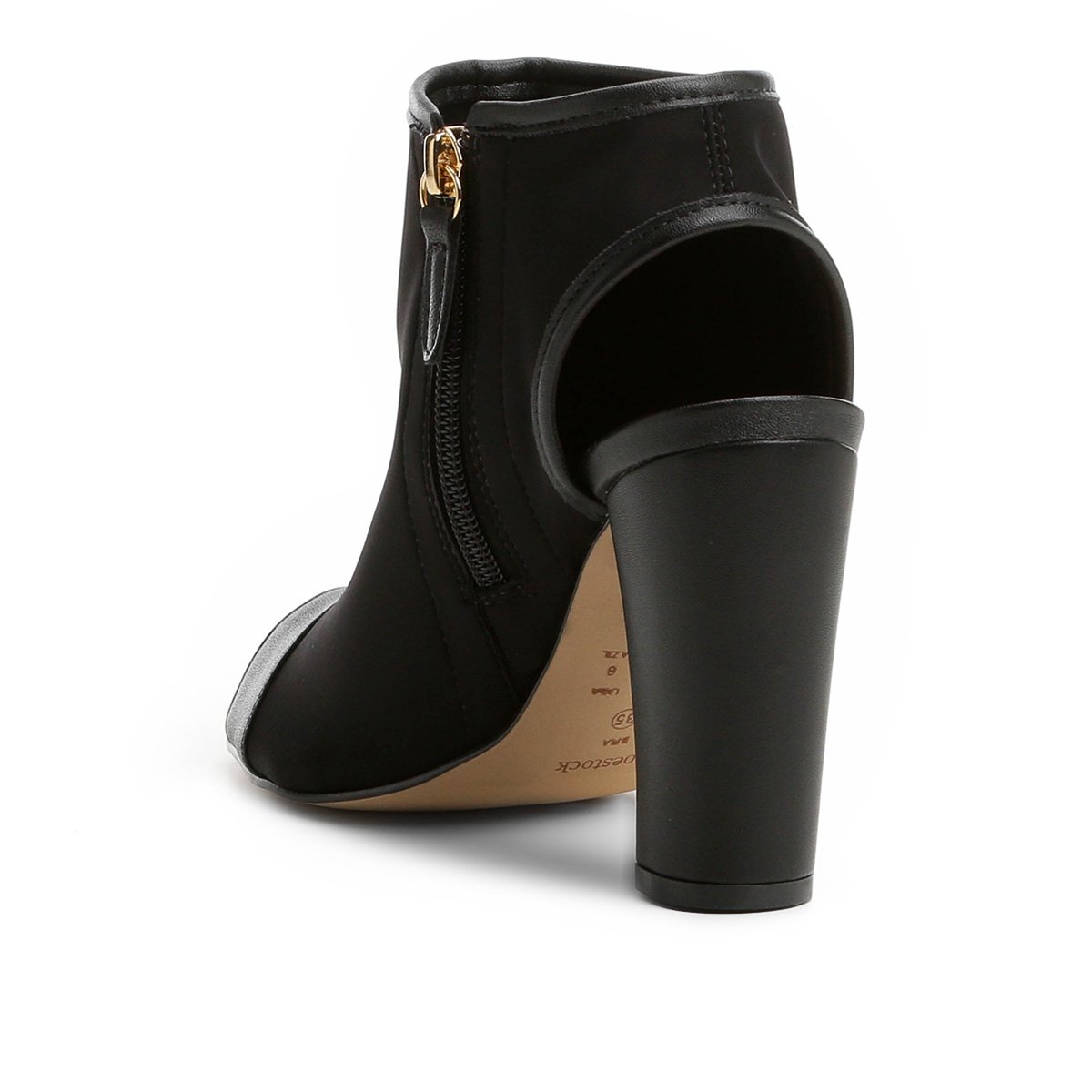Stretch Grosso Preto Feminina Feminina Salto Sandália Shoestock Grosso Shoestock Stretch Preto Sandália Salto Fq6wgqzd