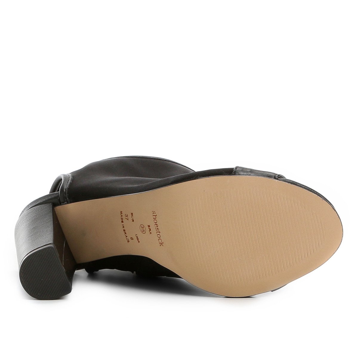 Stretch Grosso Preto Feminina Feminina Salto Sandália Shoestock Grosso Shoestock Stretch Preto Sandália Salto Fq6wgqzd