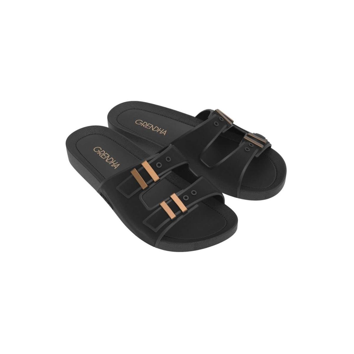 Sandália Slide Feminina Grendha Una - PRETO - 37 - Preto Menor preço em Sandália Slide Feminina Grendha Una - PRETO - 37 - Preto