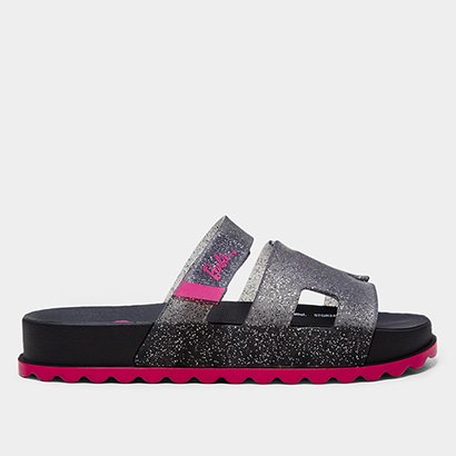 Sandália Slide Infantil Grendene Barbie Glam Menina - Feminino