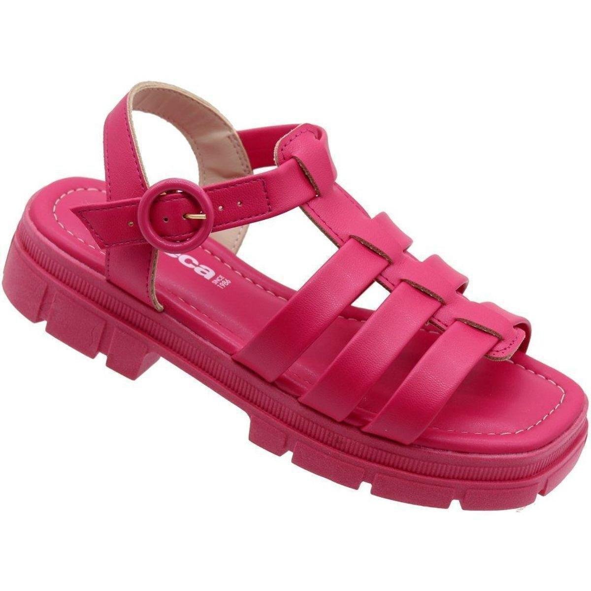 Sandália Slide Moleca Salto Baixo Plataforma Tratorado Quadrate Feminina - Rosa Menor preço em Sandália Slide Moleca Salto Baixo Plataforma Tratorado Quadrate Feminina - Rosa