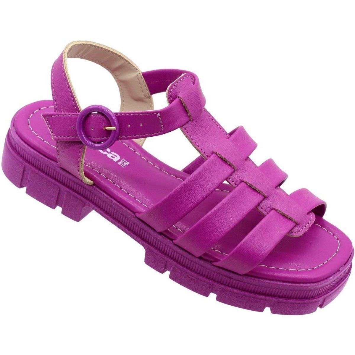 Sandália Slide Moleca Salto Baixo Plataforma Tratorado Quadrate Feminina - Roxo Menor preço em Sandália Slide Moleca Salto Baixo Plataforma Tratorado Quadrate Feminina - Roxo