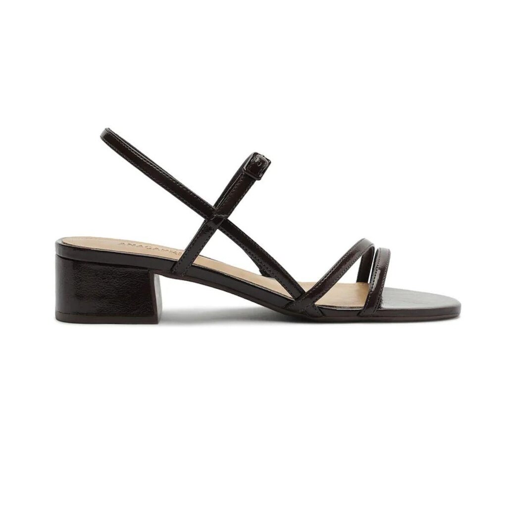 Sandália Slingback Salto Bloco Lançamento Anacapri