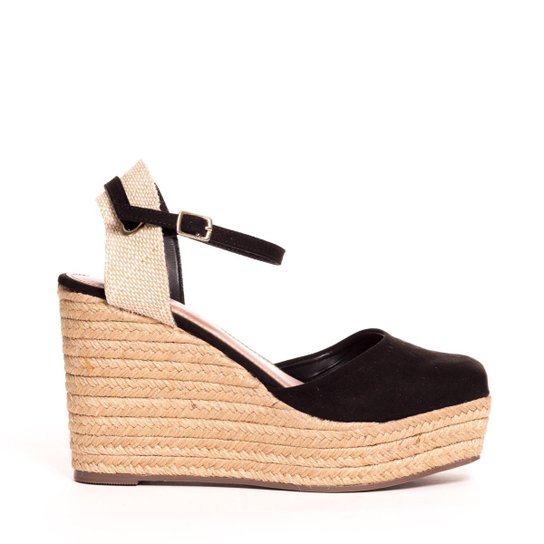 Sandália Sonho Dos Pés Anabela Suede Amarração Feminina Zattini