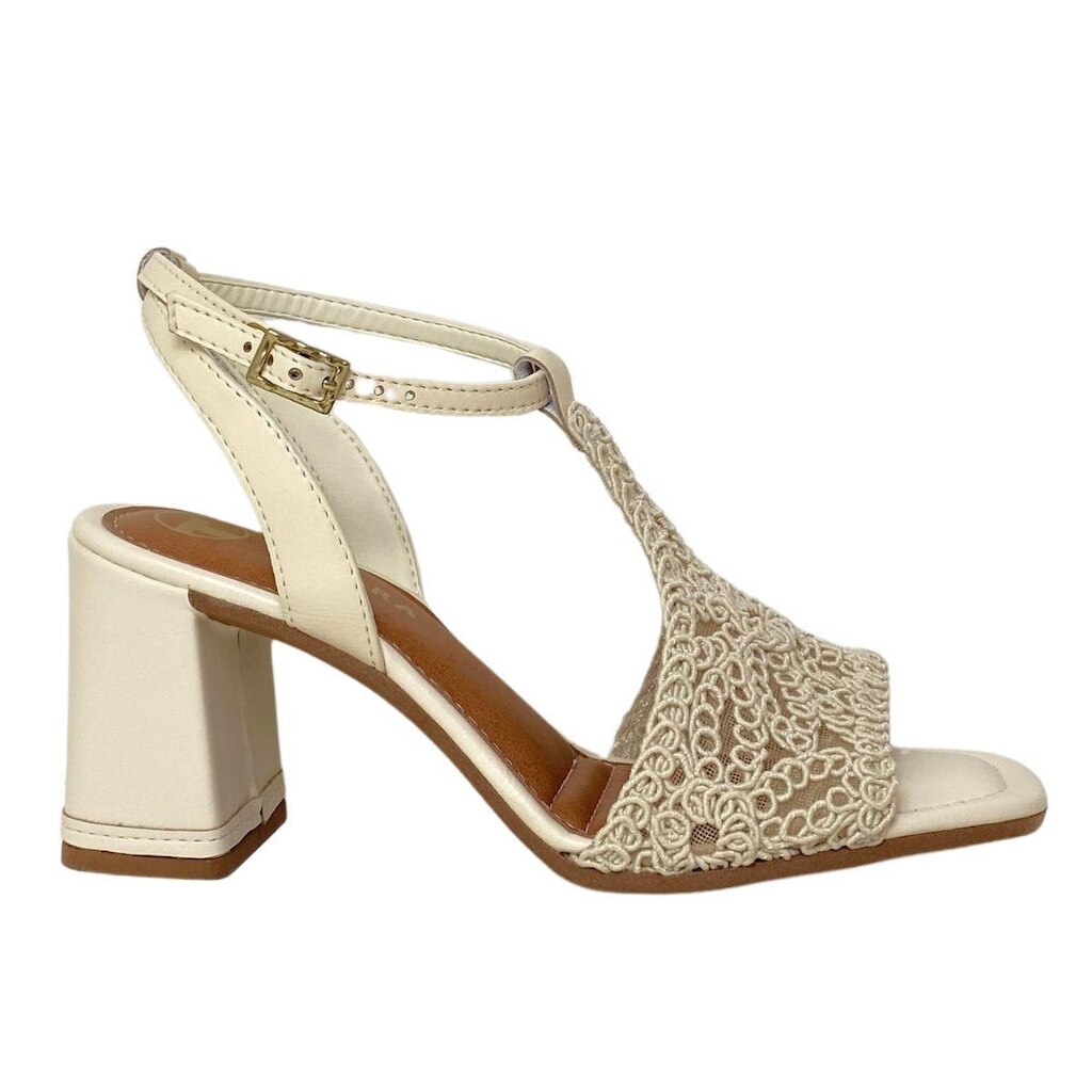 Sandália Tanara Feminina T9751 Creme