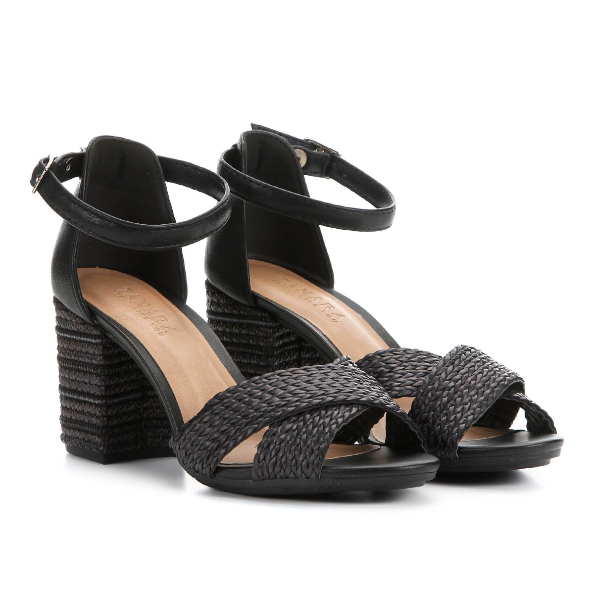 sandalia tanara preta