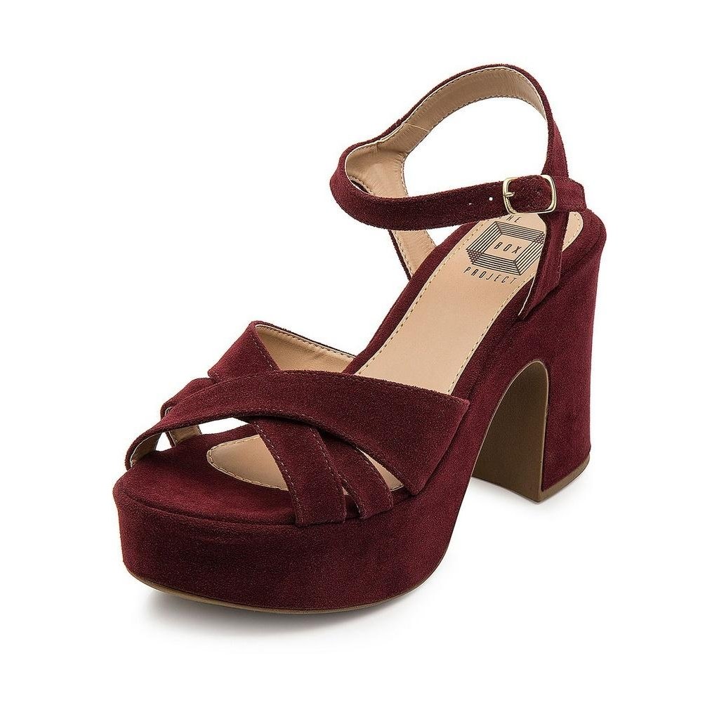 Sandalia The Box Project Hibiscus Marsala - Bordô | Zattini