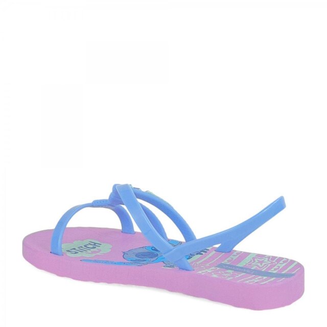 Sandália Tiras Disney Stich Infantil Menina