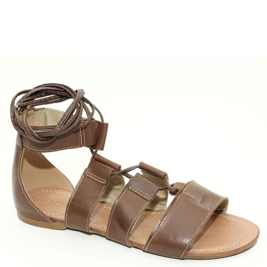 Sandália Top Franca Shoes Gladiadora - Marrom