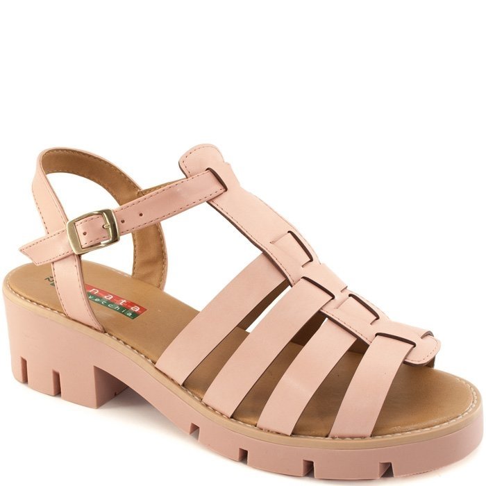sandalia tratorada rosa bebe