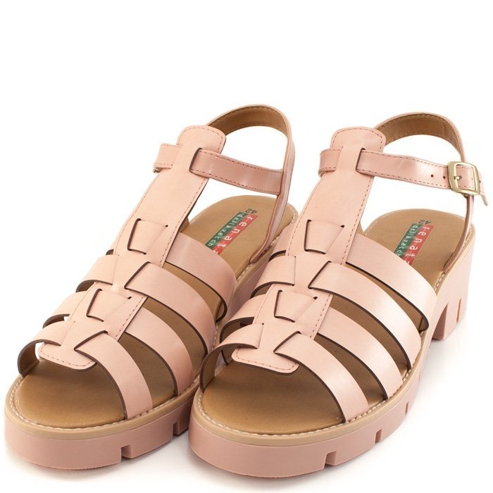 sandalia tratorada rosa bebe