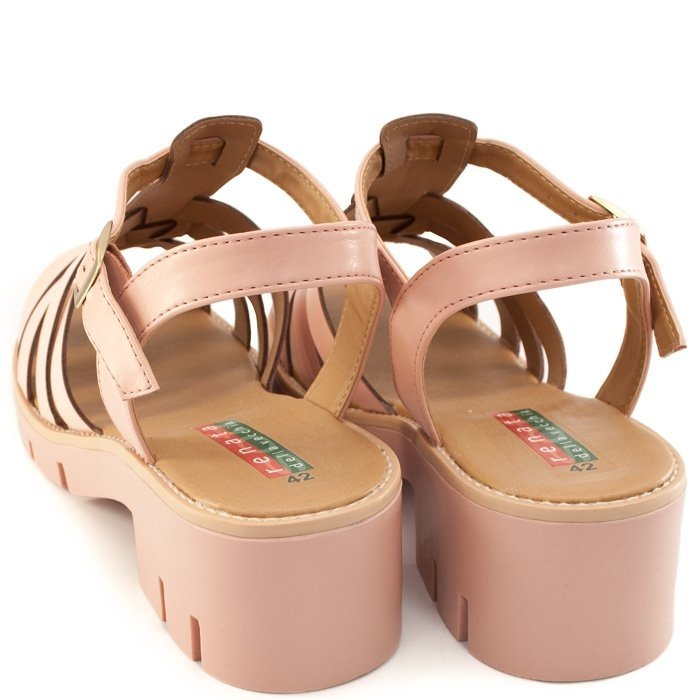 sandalia tratorada rosa bebe