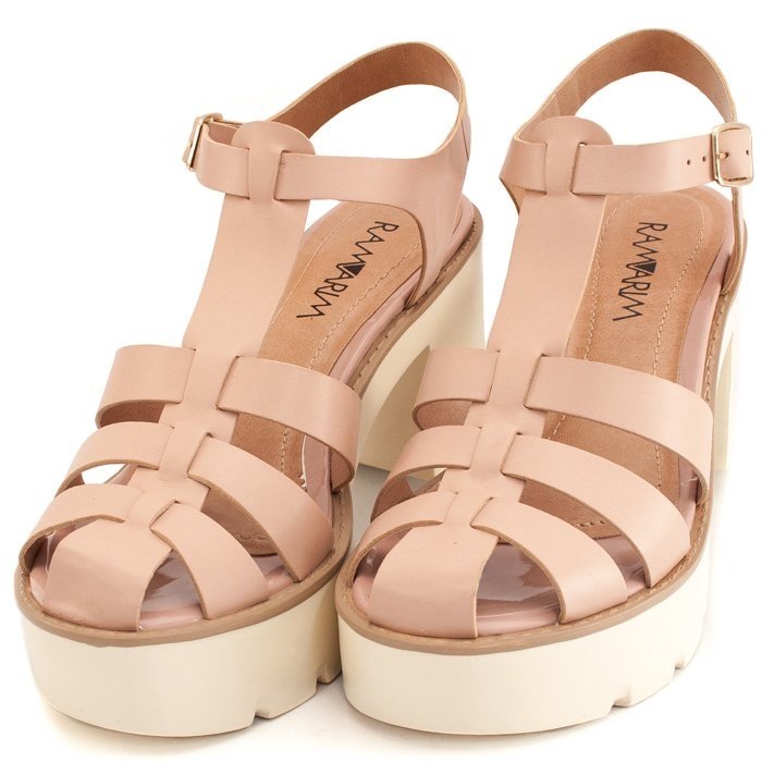 sandalia tratorada rosa bebe