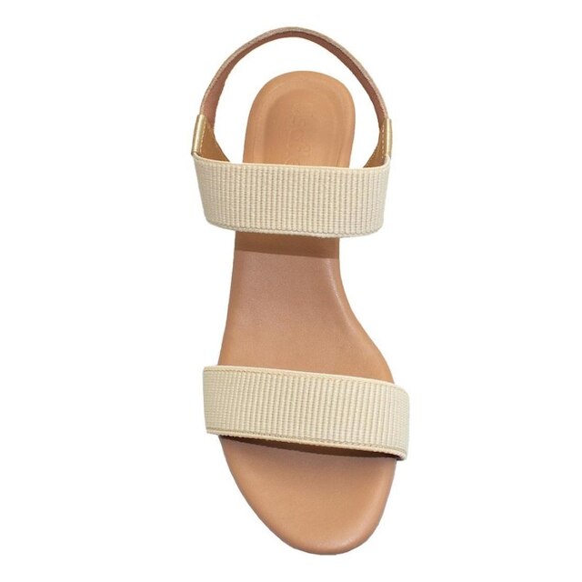 Sandália Usaflex Feminina Elástico Salto Bloco Y8204