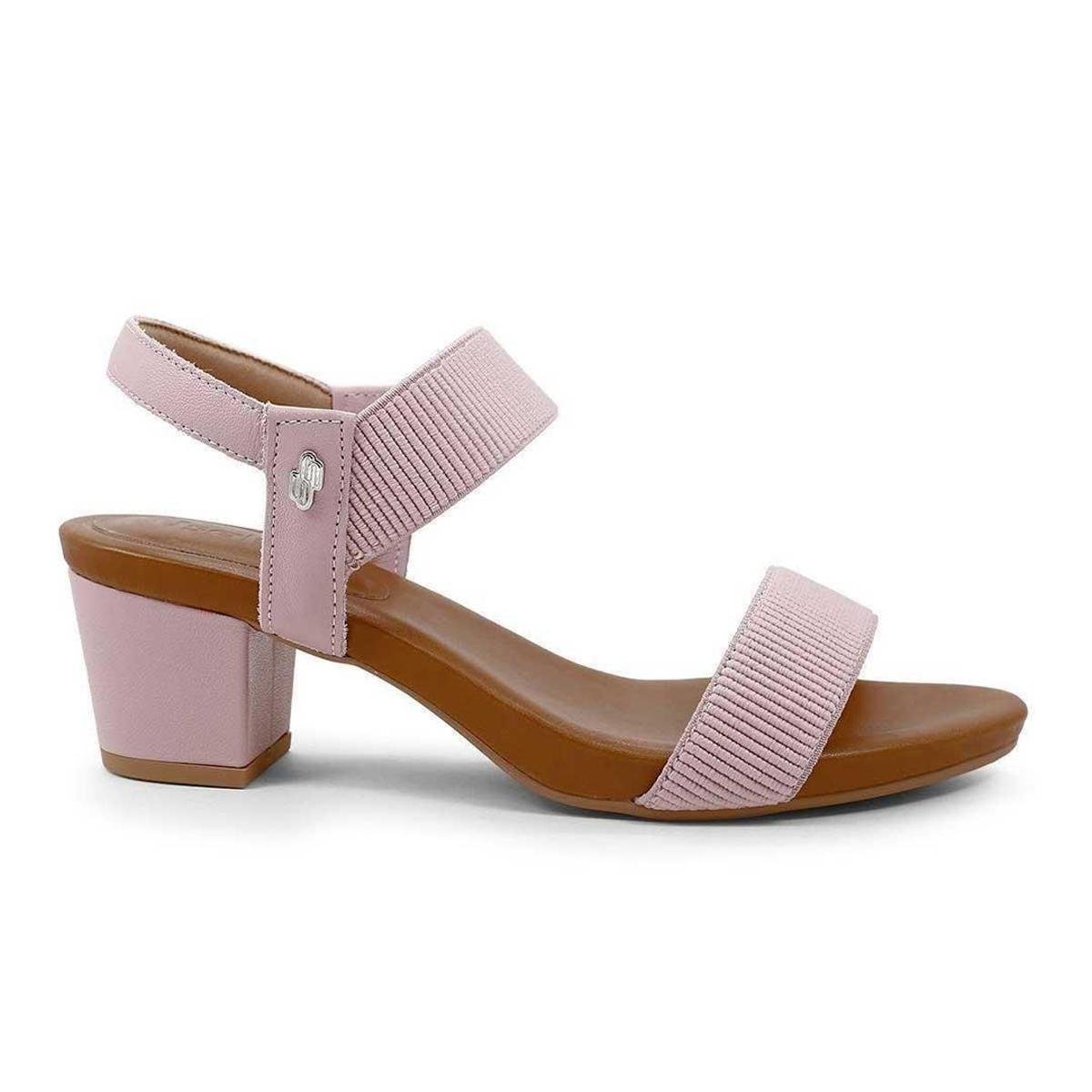 Sandália Usaflex Salto Bloco Multimateriais Menor preço em Sandália Usaflex Salto Bloco Multimateriais