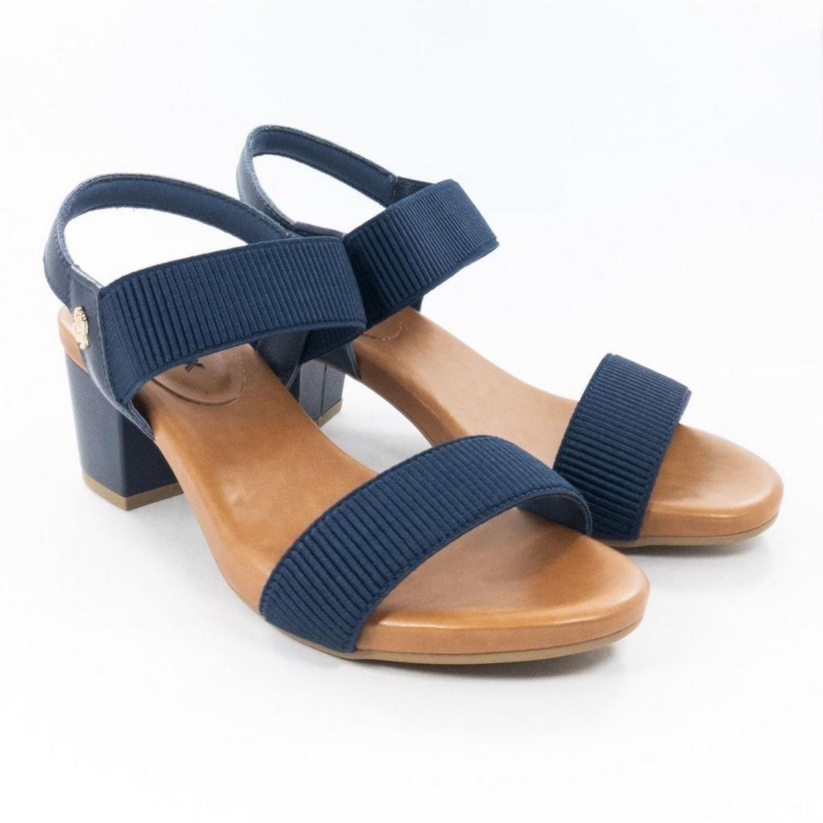 Sandália Usaflex Salto Separado Azul Marinho 38 Zattini