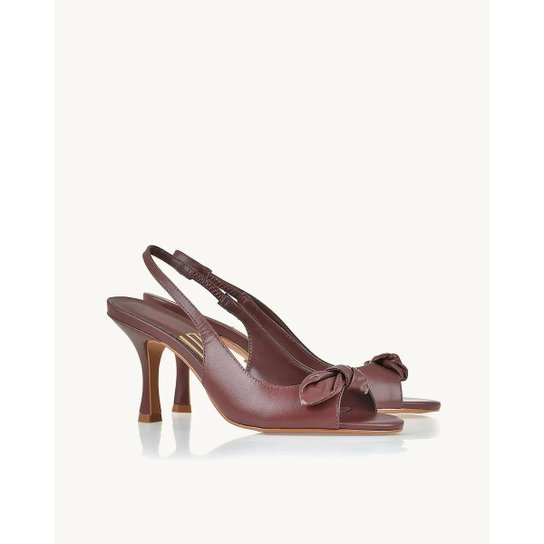 Sandália Uza Venice Peep Toe Bordo Coconut - C27DC124A002