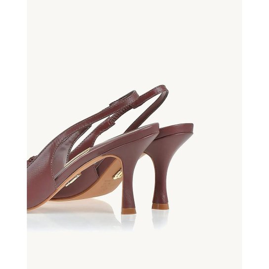 Sandália Uza Venice Peep Toe Bordo Coconut - C27DC124A002