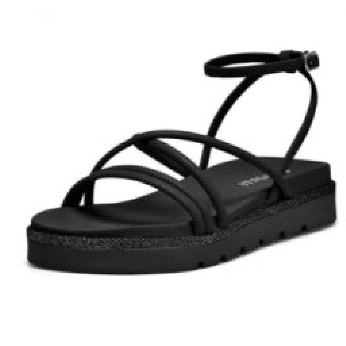 Sandália Via Marte Plataforma Feminina 23-16004 - Preto Menor preço em Sandália Via Marte Plataforma Feminina 23-16004 - Preto