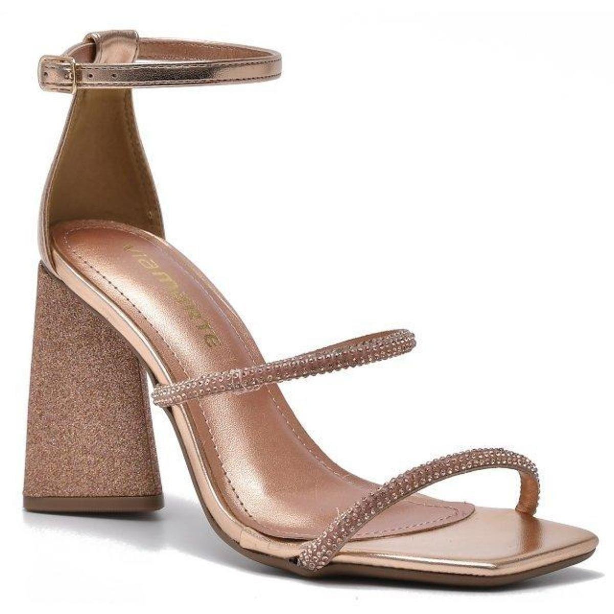 Sandália Via Marte Salto Geométrico Feminina 22-17105-01 - Rosa Menor preço em Sandália Via Marte Salto Geométrico Feminina 22-17105-01 - Rosa