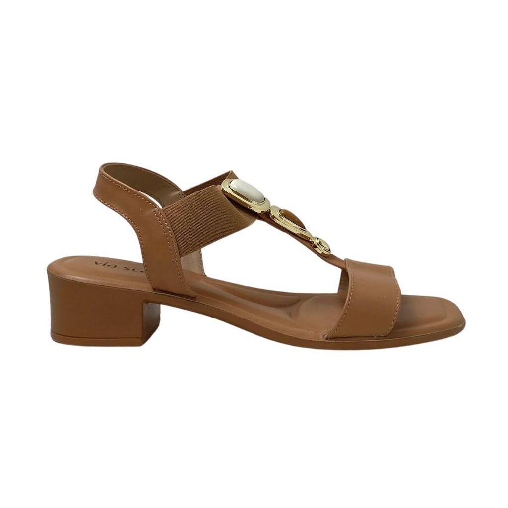 Sandália Via Scarpa Feminina 168118668 Marrom Claro