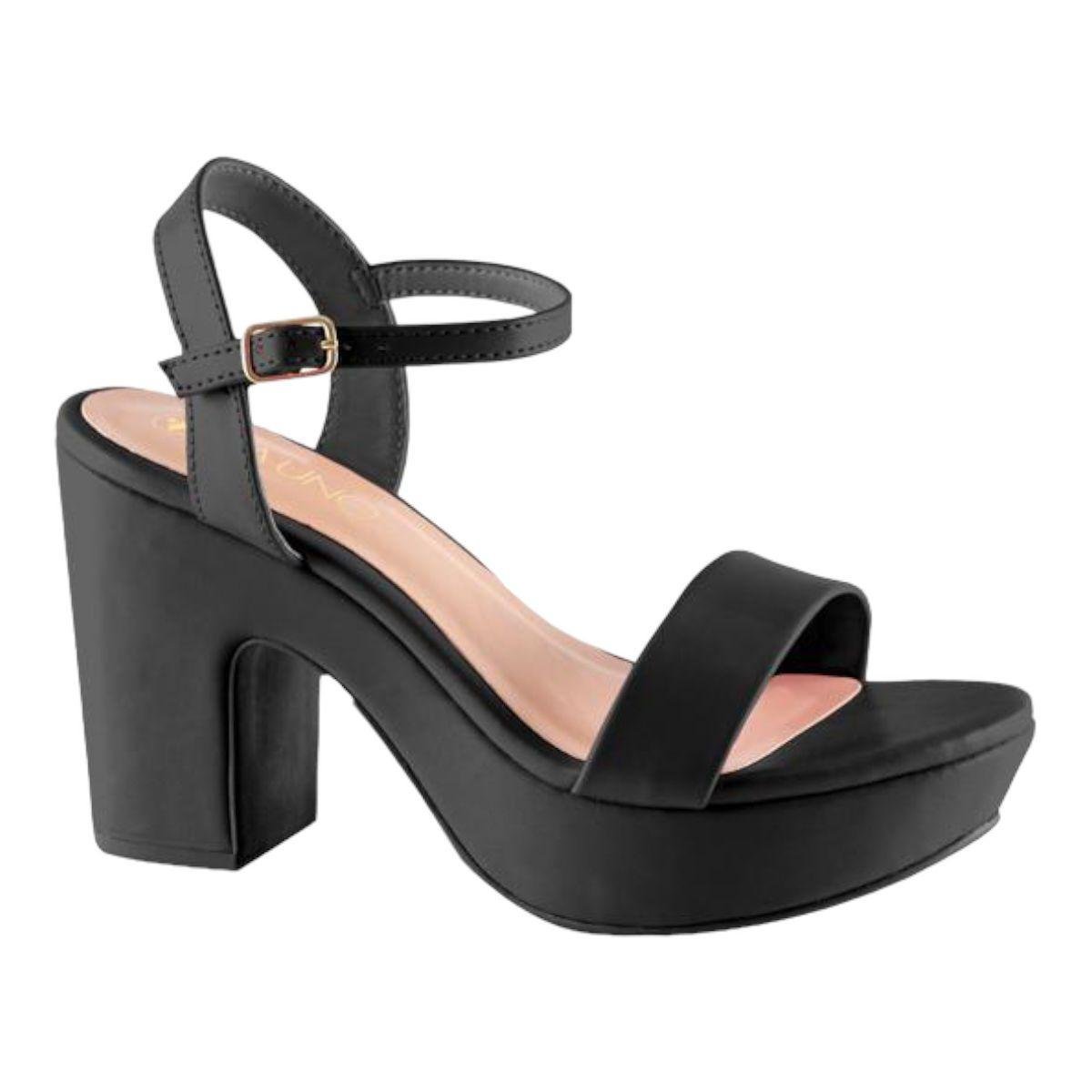 Salto Alto Sandália Feminina Meia Pata Via Uno Sandália Via Uno