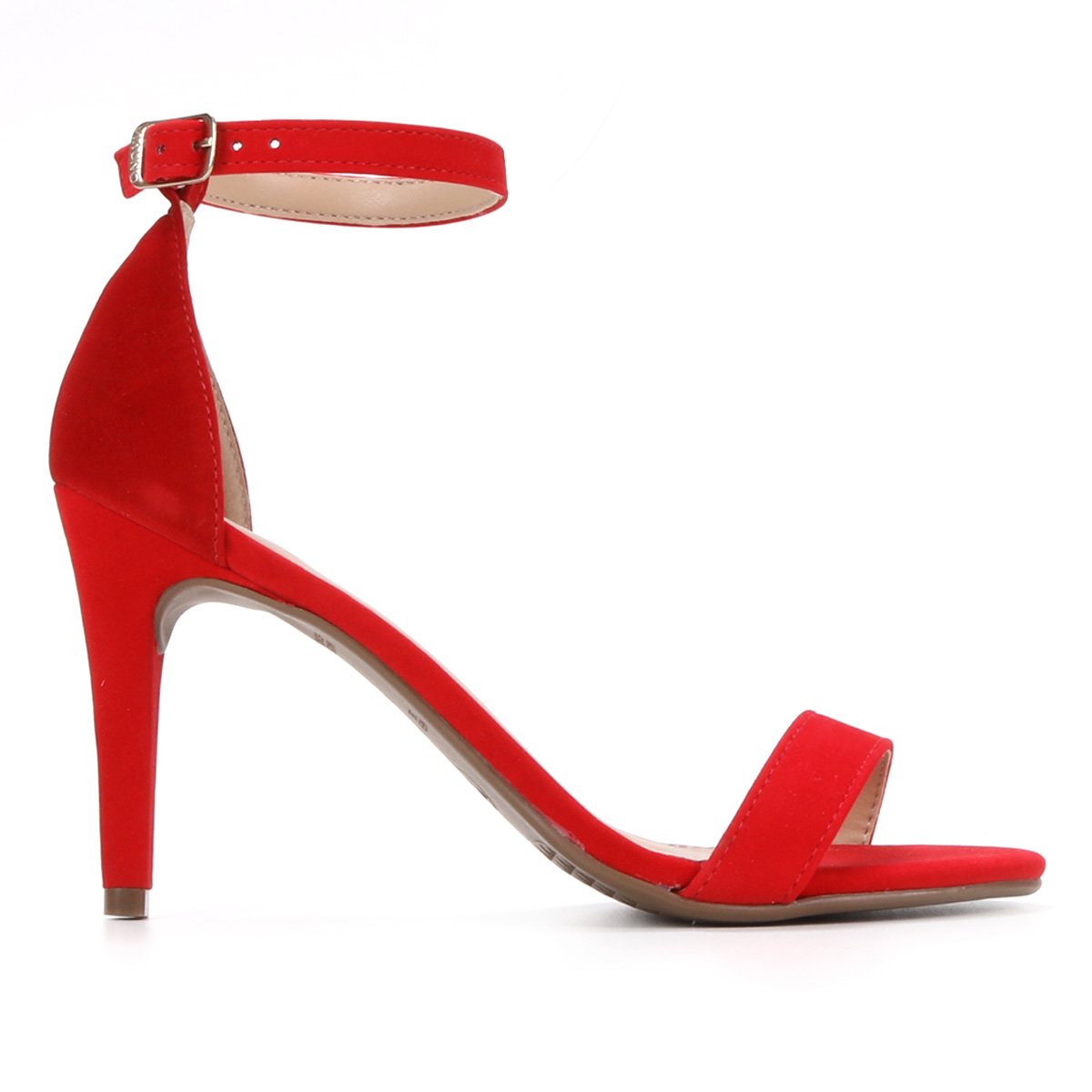 Sandália Via Uno Eco Salto Alto Feminina - Vermelho Menor preço em Sandália Via Uno Eco Salto Alto Feminina - Vermelho