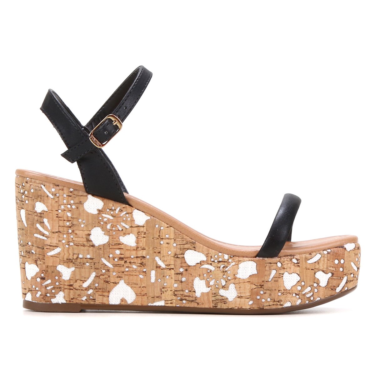 Sandália Via Uno Plataforma Feminina - Preto Menor preço em Sandália Via Uno Plataforma Feminina - Preto