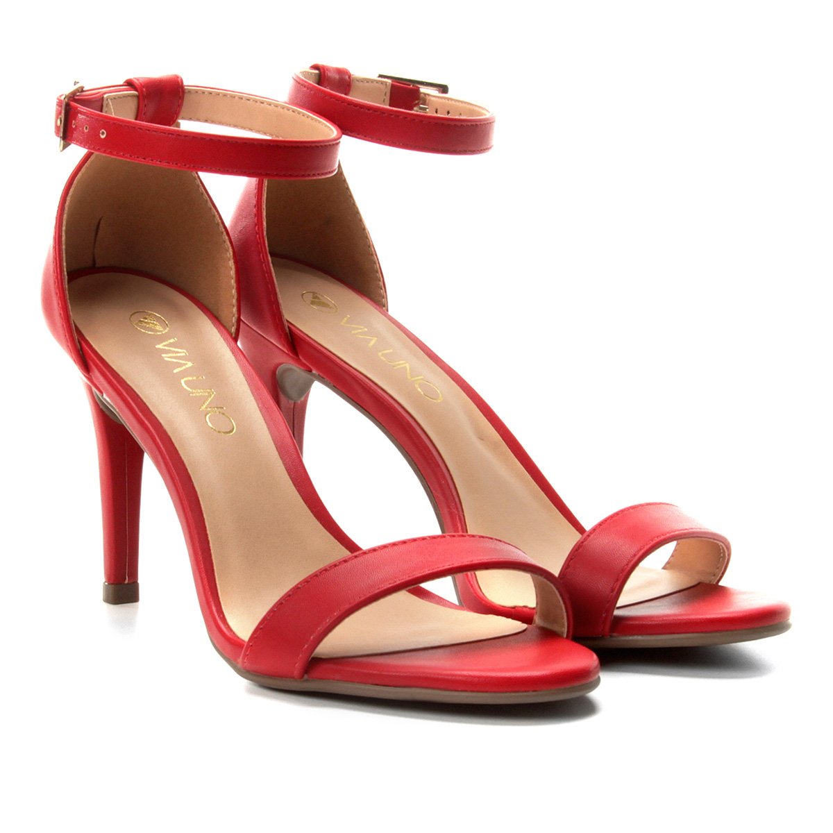 Sandália Via Uno Salto Fino Tira Feminina - Vermelho é ruim? Sandália Via Uno Salto Fino Tira Feminina - Vermelho é boa?